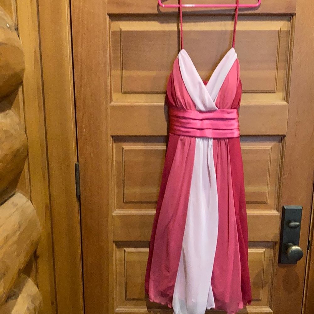 Hot pink short/knee length dress size M